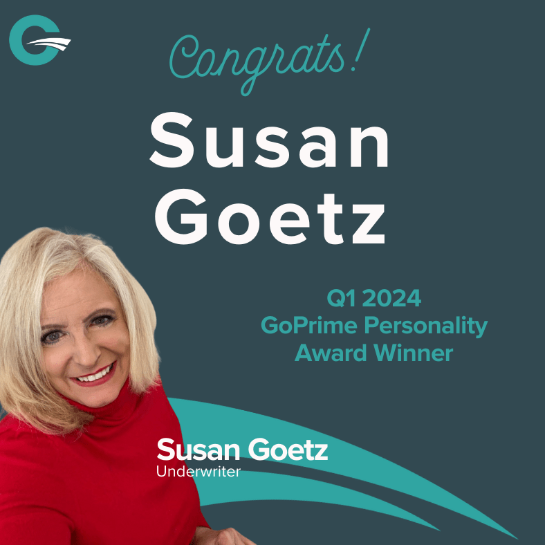 Susan Goetz- GoPrime Personality Winner